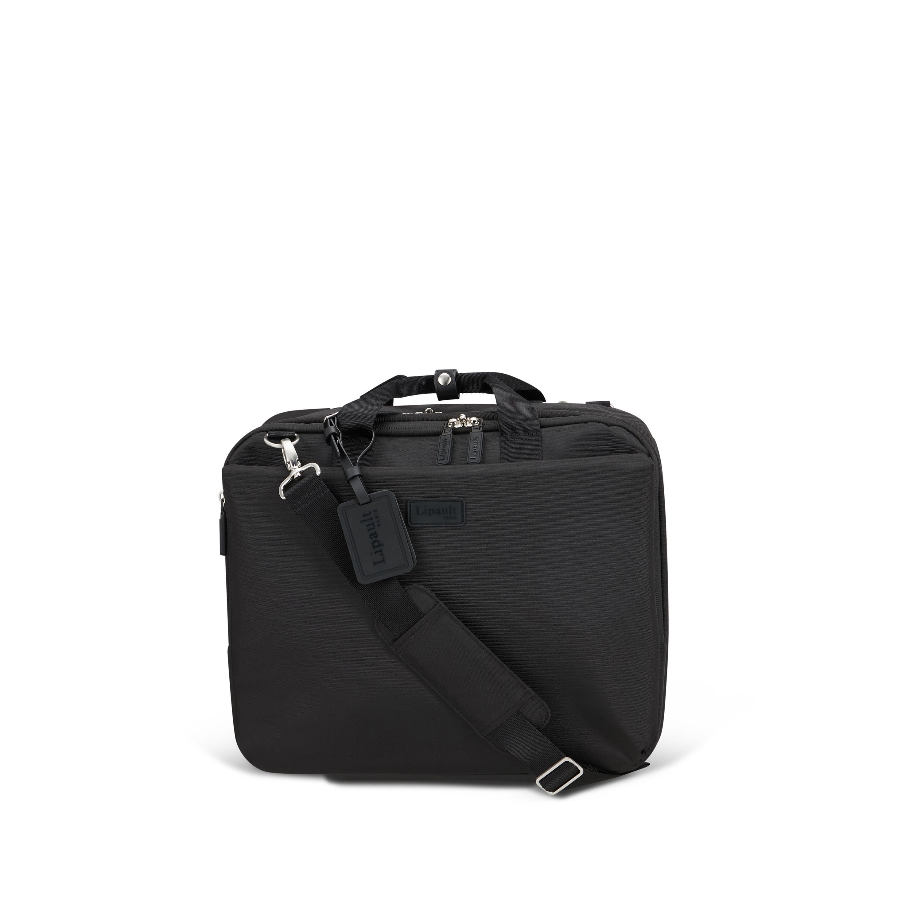 Lipault 4BIZ Rolling Tote, Black, Removable Shoulder Strap image number 5